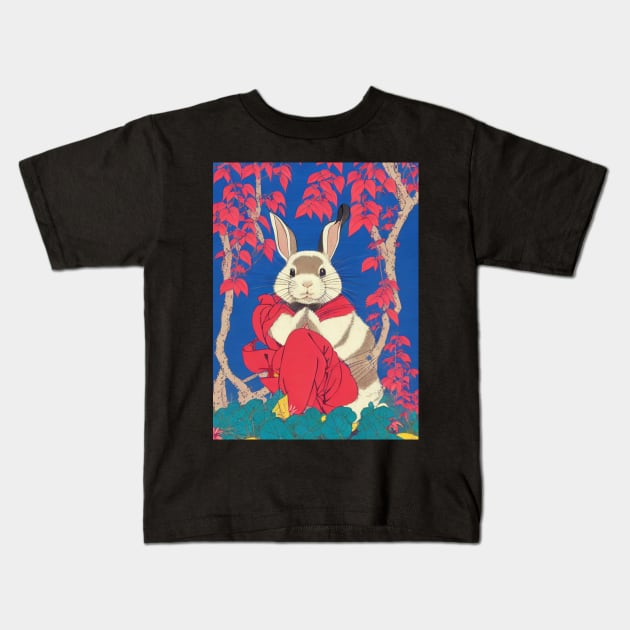 Autumn Rabbit Fall For You - Perfect Giant Rabbit Bunny Pet for the Season Kids T-Shirt by wigobun